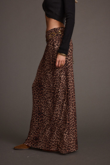12th Tribe Cheetah Maxi Skirt