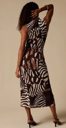 Lulus Brown Mock Neck Dress
