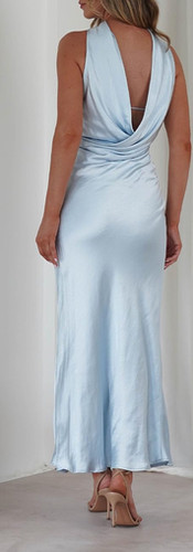 Elegant Backless Halter Maxi
