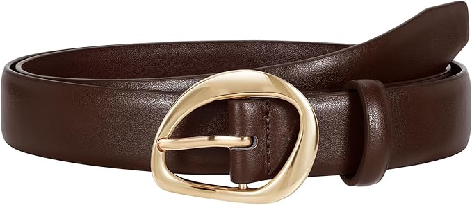 Brown Belt with Gold Buckle