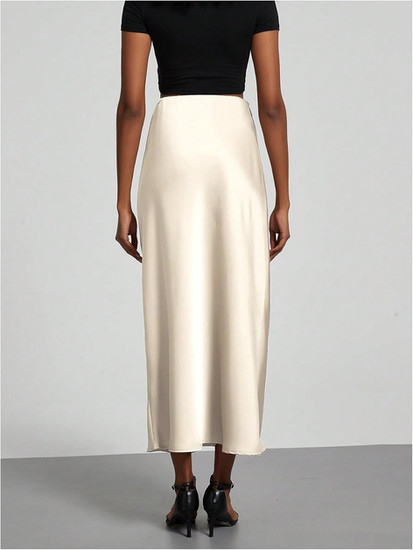 Amazon Champagne Satin Skirt
