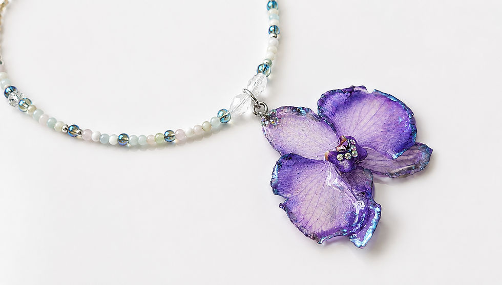 Thumbnail: Purple Orchid Necklace