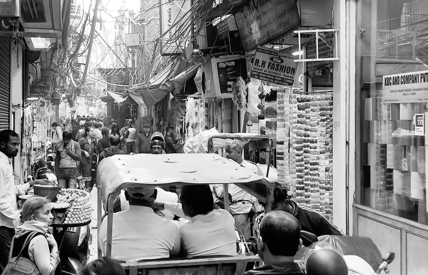 busy street in Chandni Chowk, New Delhi