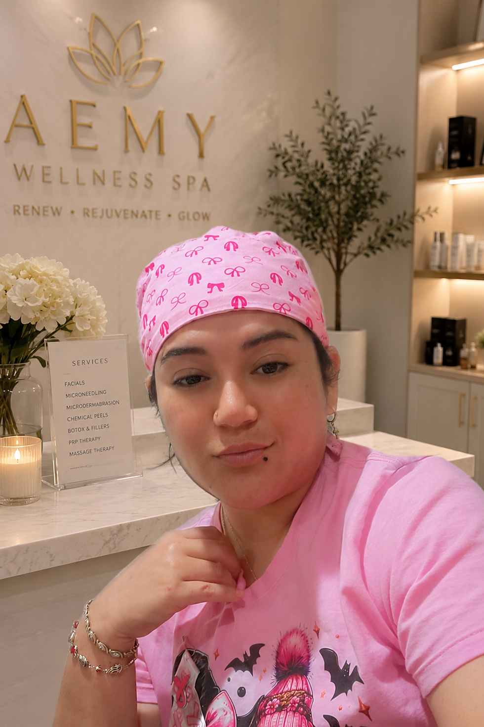 Portrait of a staff member at AEMY Wellness Spa