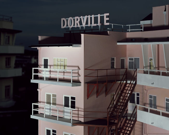 Dorvile Hotel - Photograph of carboard model by artist Stephen Monger