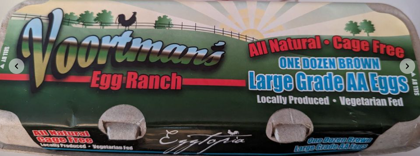 Voortman's Large Grade AA Eggs, 1 dozen