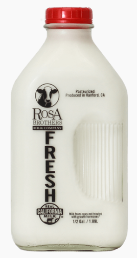 Rosa Brothers Whole Milk, Half Gallon