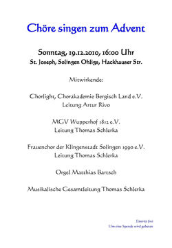 2010 Weihnachtskonzert