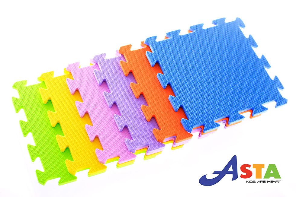 Thumbnail: โฟมปูพื้นจิ๊กซอว์หลากสี 30×30 ซม. ปลอดภัยสำหรับเด็ก | 1 ชุด 6 ชิ้น
