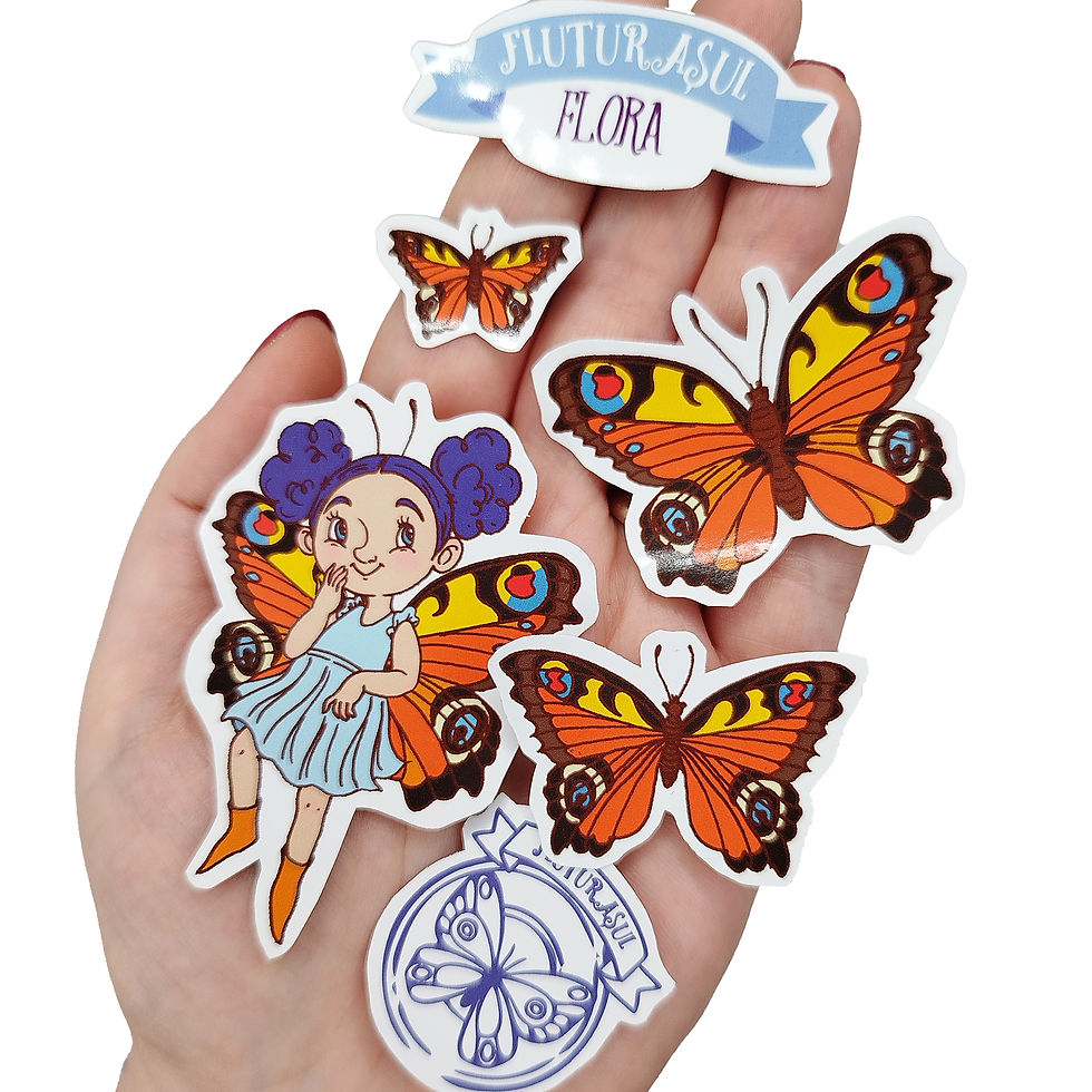 Miniatură: set autocolante primavara cu fluturasi - fluturasul flora