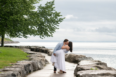 Rainy day proposal photography session in Niagara-on-the-Lake, Ontario.