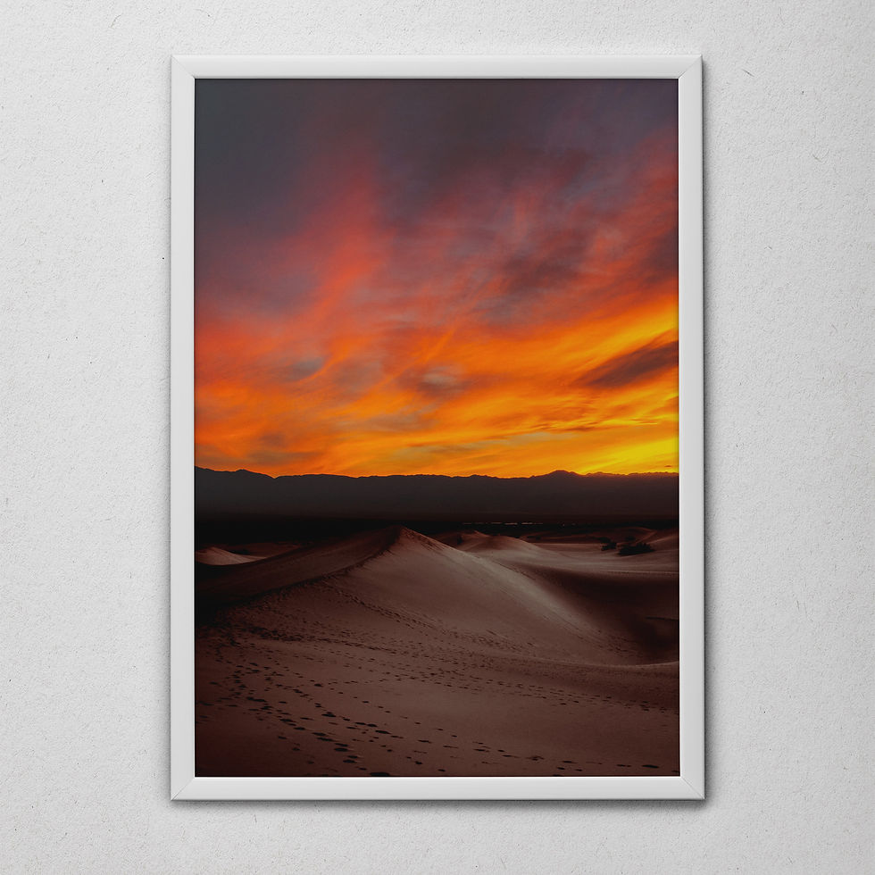 quadro decorativo horizonte em chamas