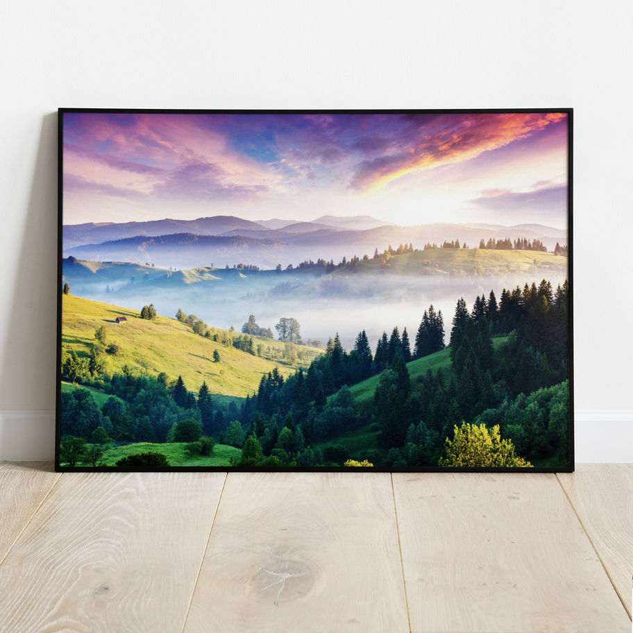 Quadro Natureza 06 - composição completa em ambiente decorado