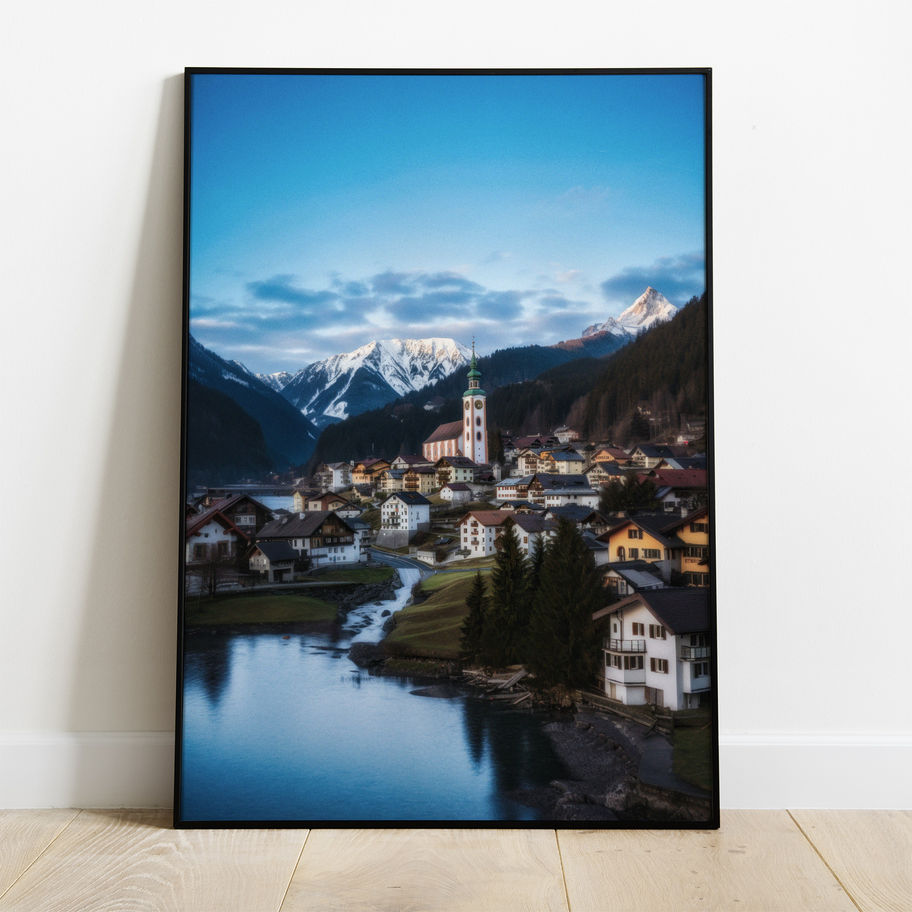 Quadro Metrópole A25 - composição completa em ambiente decorado