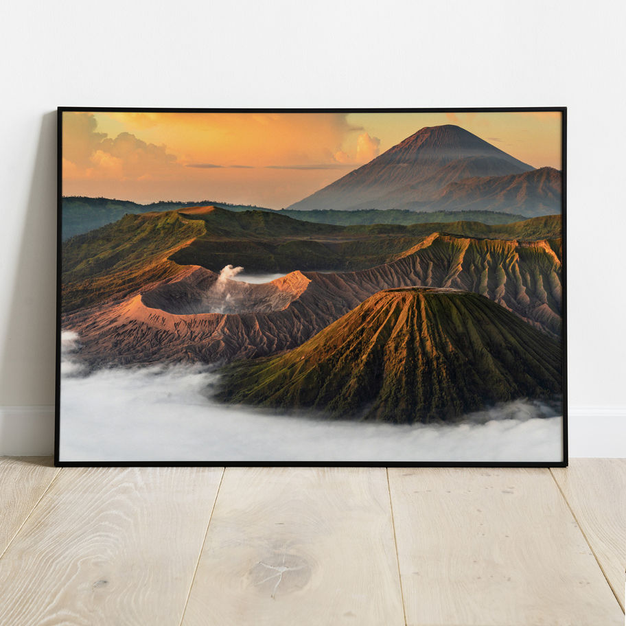 Quadro Natureza 74 - composição completa em ambiente decorado