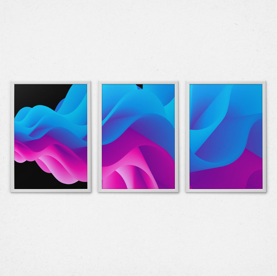 Quadro Decorativo Abstrato Neon Flow – Arte Moderna Colorida Premium