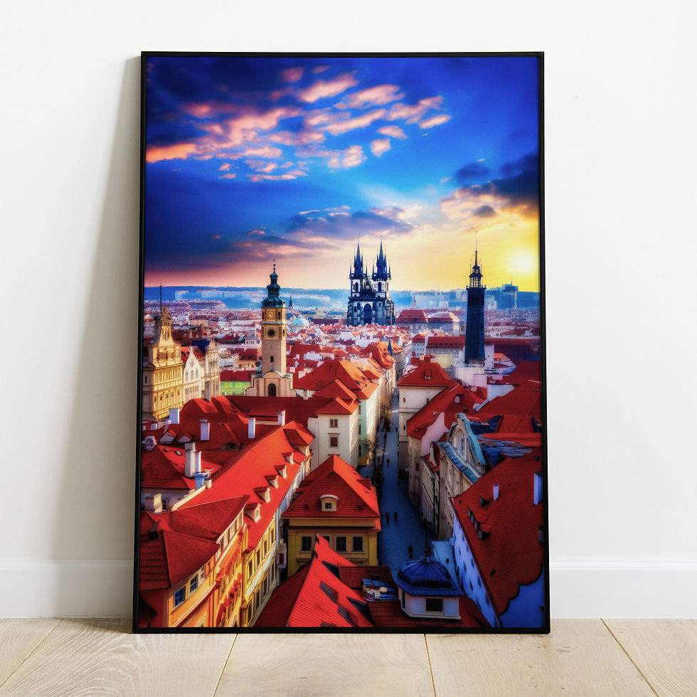 Quadro Metrópole A12 - composição completa em ambiente decorado
