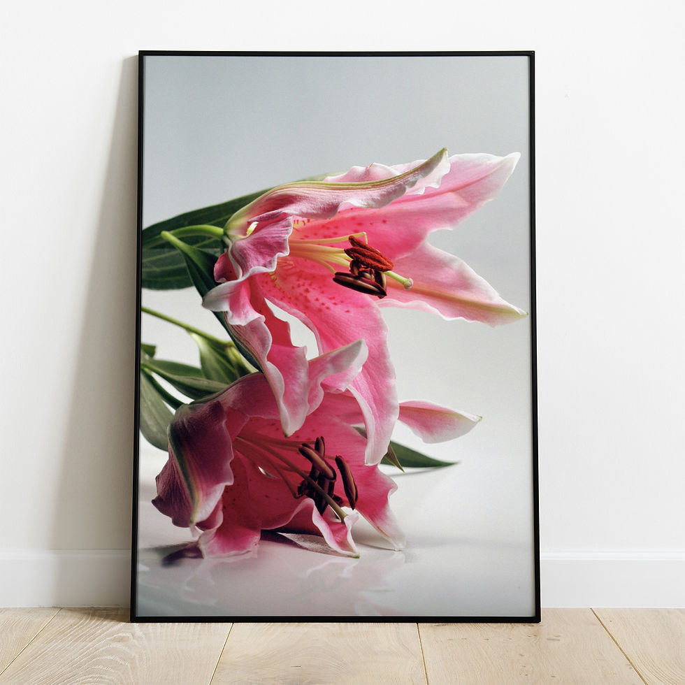Quadro Botânico 060 - composição completa em ambiente decorado