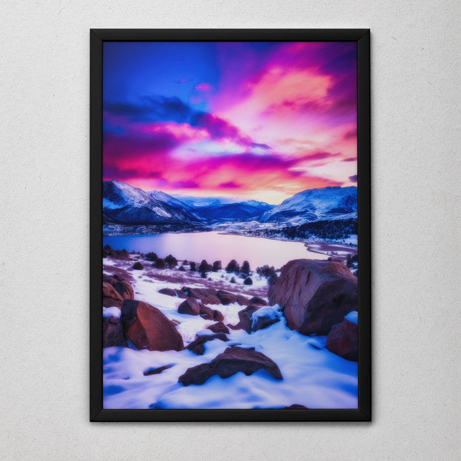 Quadro Inverno na Neve 25 - detalhe da textura da tela