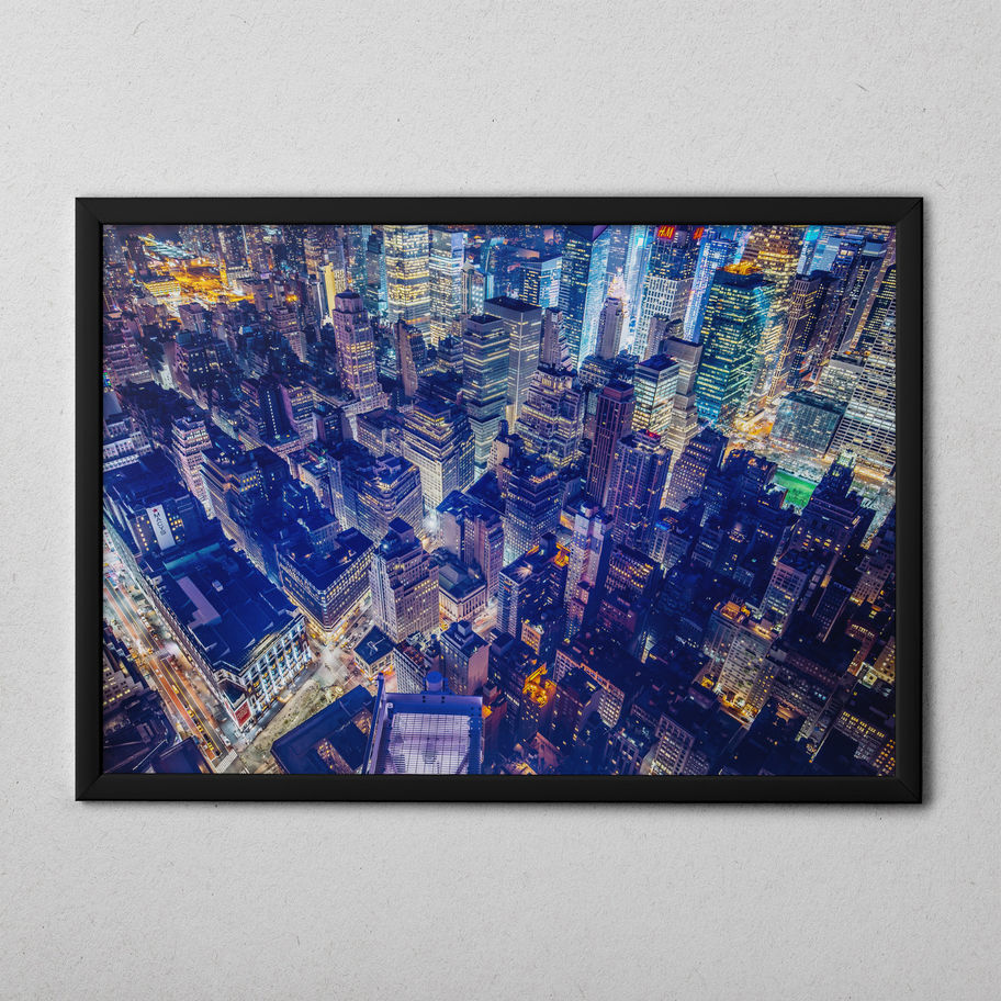 Quadro Cidade 081 - composição completa em ambiente decorado