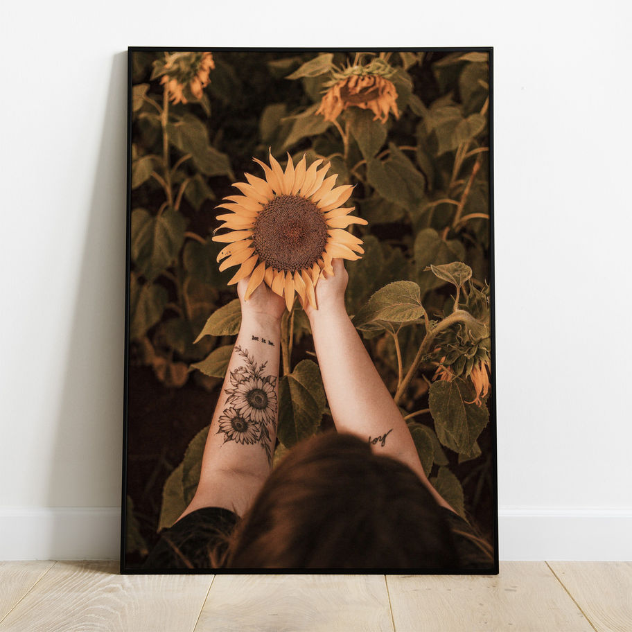 Quadro Botânico 004 - composição completa em ambiente decorado