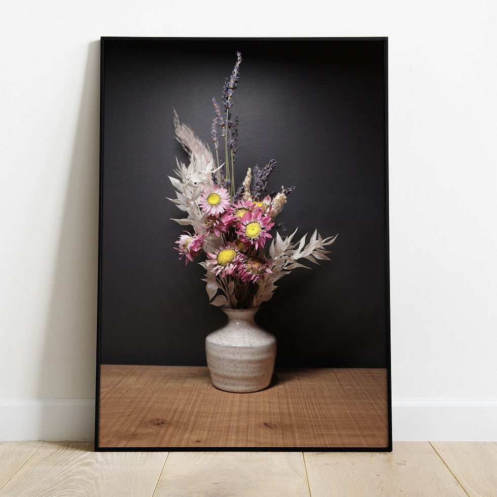 Quadro Botânico 028 - composição completa em ambiente decorado