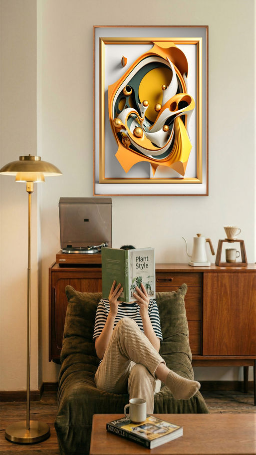 quadro decorativo Essência Dourada