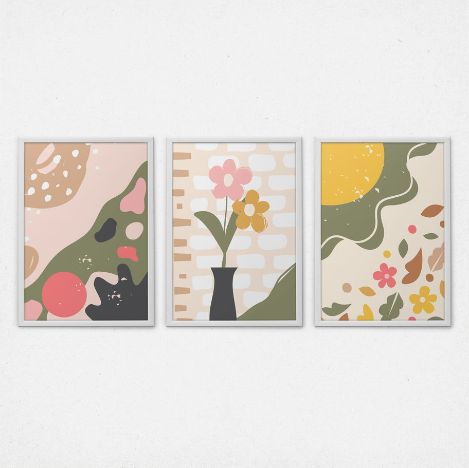 quadros decorativos Jardim Colorido