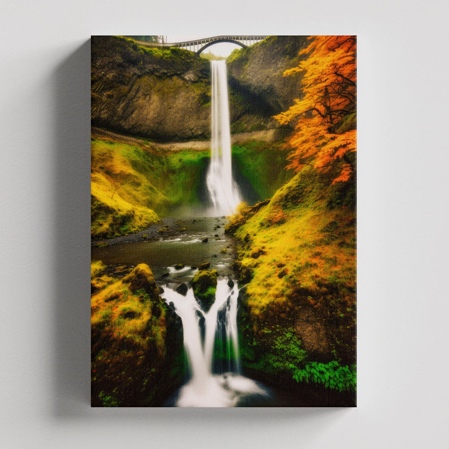 Quadro Cachoeira A29 - vista lateral da moldura