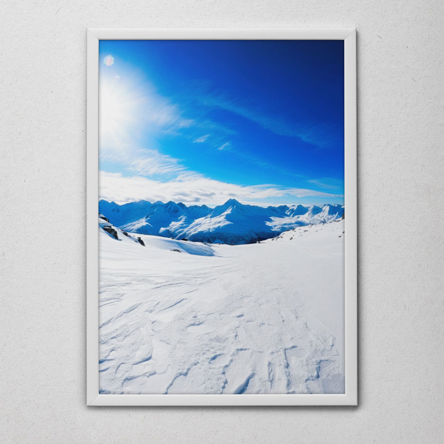 Quadro Inverno na Neve 21 - composição completa em ambiente decorado