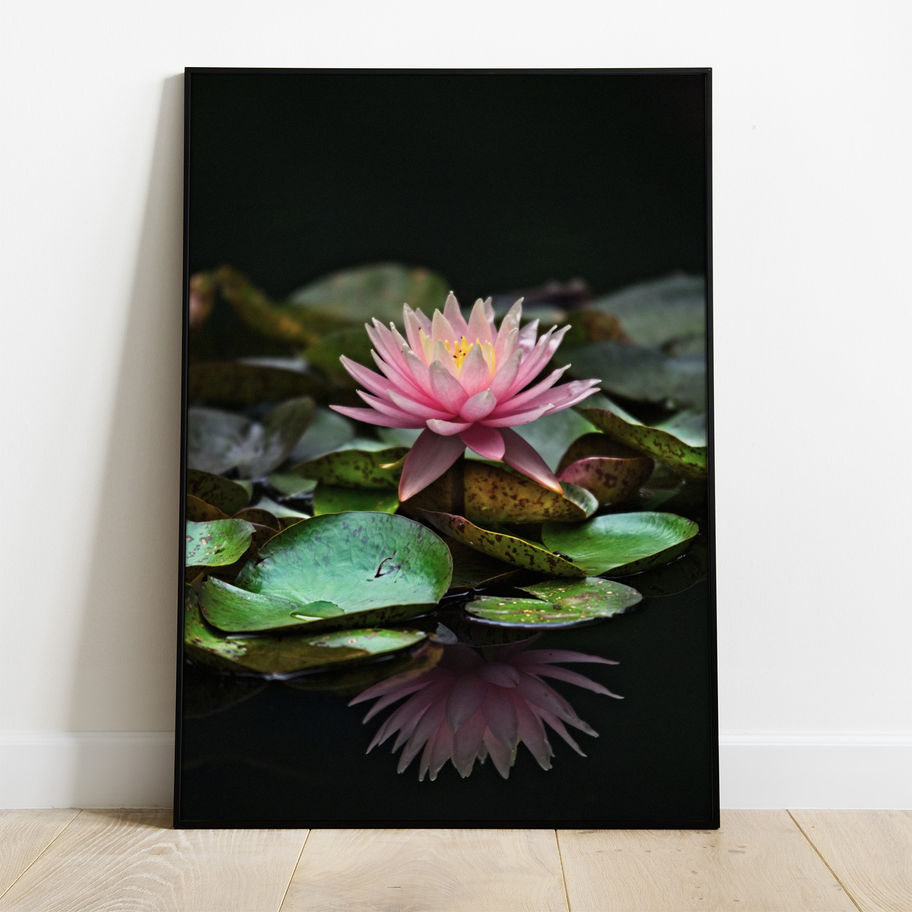 Quadro Botânico 020 - composição completa em ambiente decorado