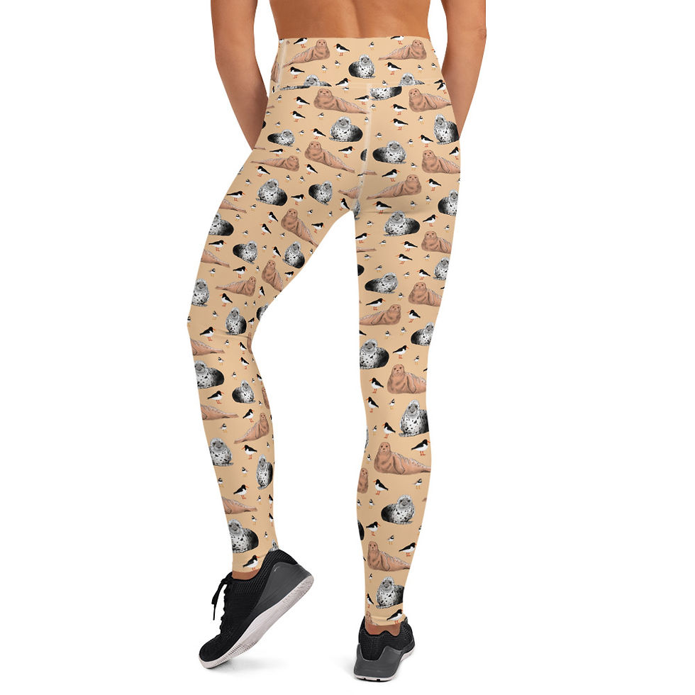 Thumbnail: Sand Seal & Bird Yoga Leggings