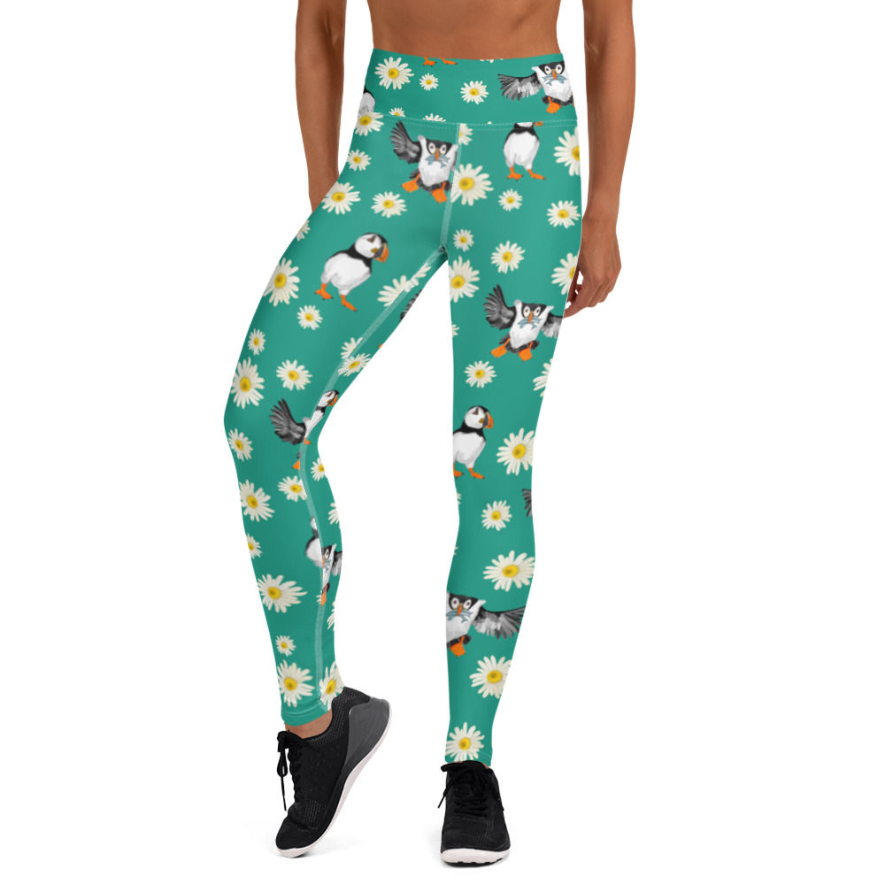 Mint Puffin Leggings