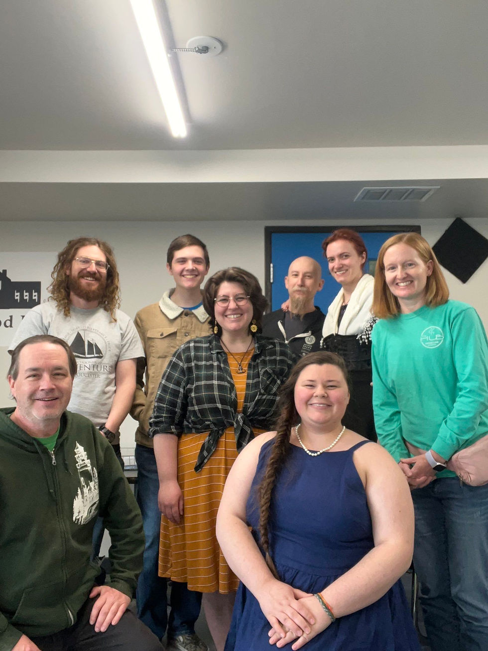 Group photo with some of our regulars (and an out of town guest!)