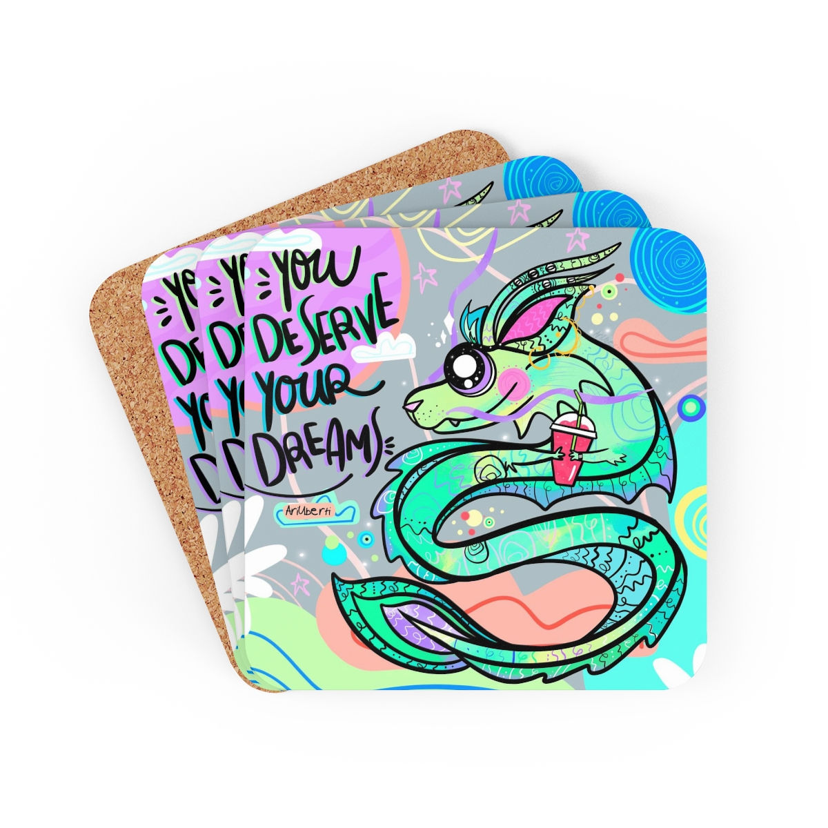 Dragon slushie coaster