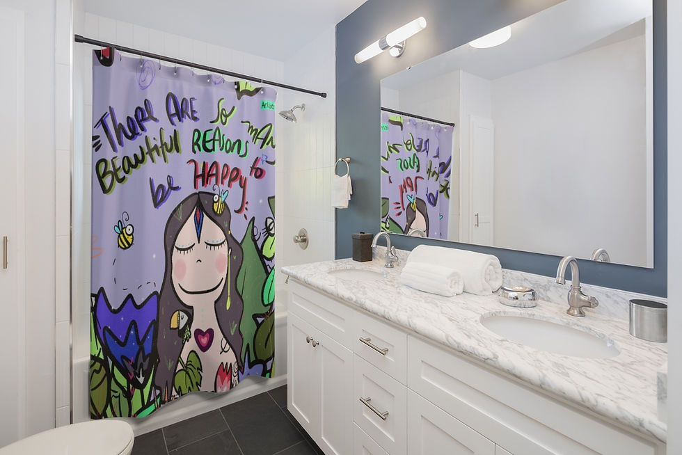 Miniatura: Beautiful Reasons Shower Curtain