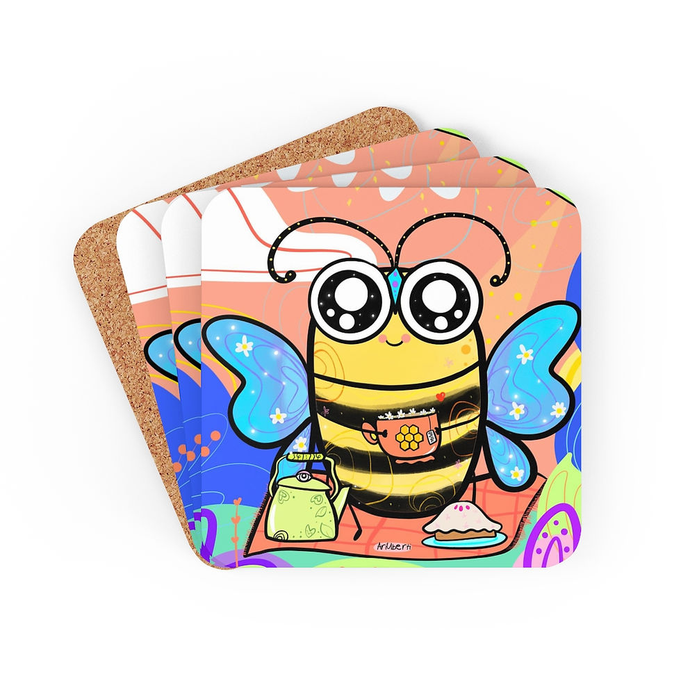 Tea bee coaster