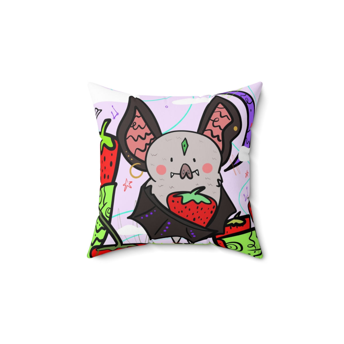 Strawberry bat pillow