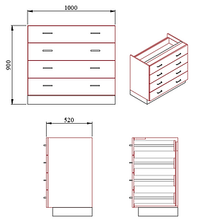 AT4 - Trespa Drawer Cabinet