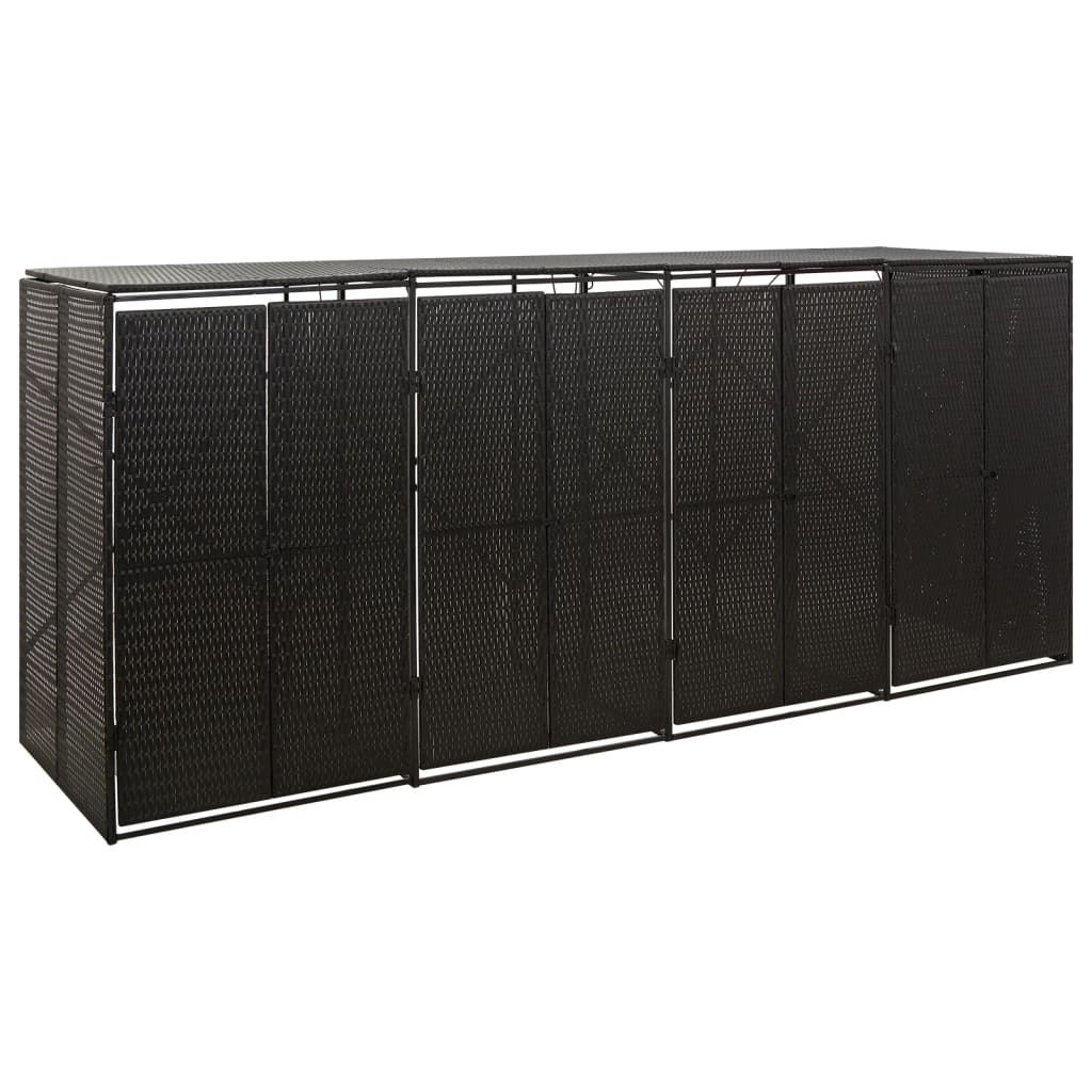 Containerberging viervoudig 274x80x117 cm poly rattan