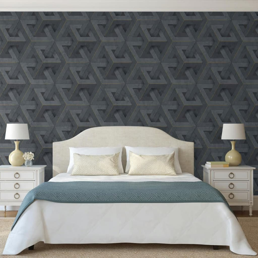 DUTCH WALLCOVERINGS Behang Onyx - en goudkleurig
