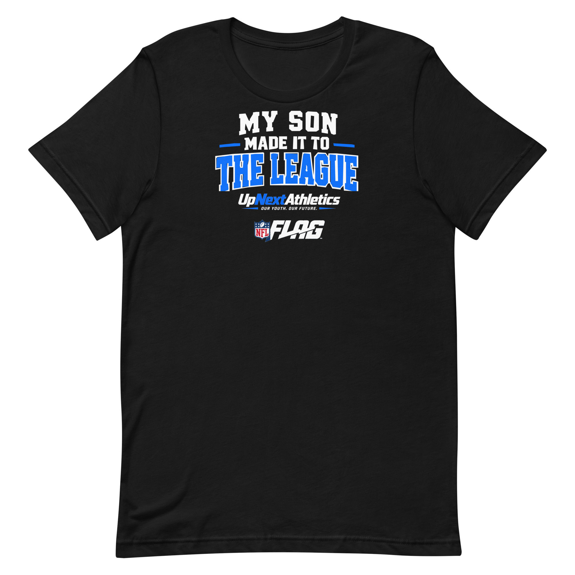 UpNext My Son Made It to the League Tee Bella + Canvas 3001 front mockup