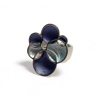 Elastischer Modeschmuck Ring mit elastischer Schiene / Gummizug - Bague ajustable avec élastique (bijoux fantaisie)