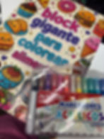 Combo block A3 ALIMENTOS y marcadores acrílicos x 24