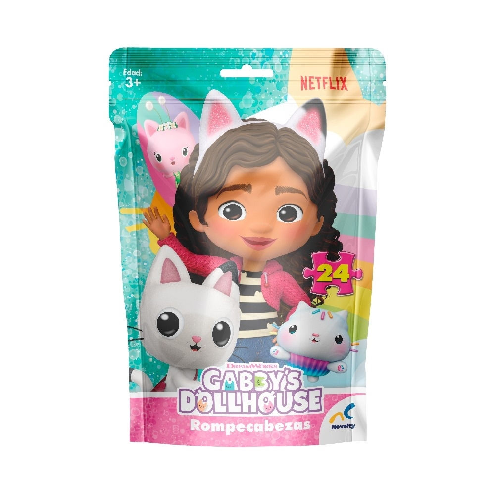 Puzzle bolsa GABBY DOLLHOUSE 24 piezas 28 x 38