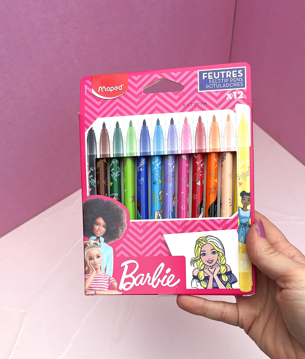 Marcadores de Colores x12 Barbie MAPED