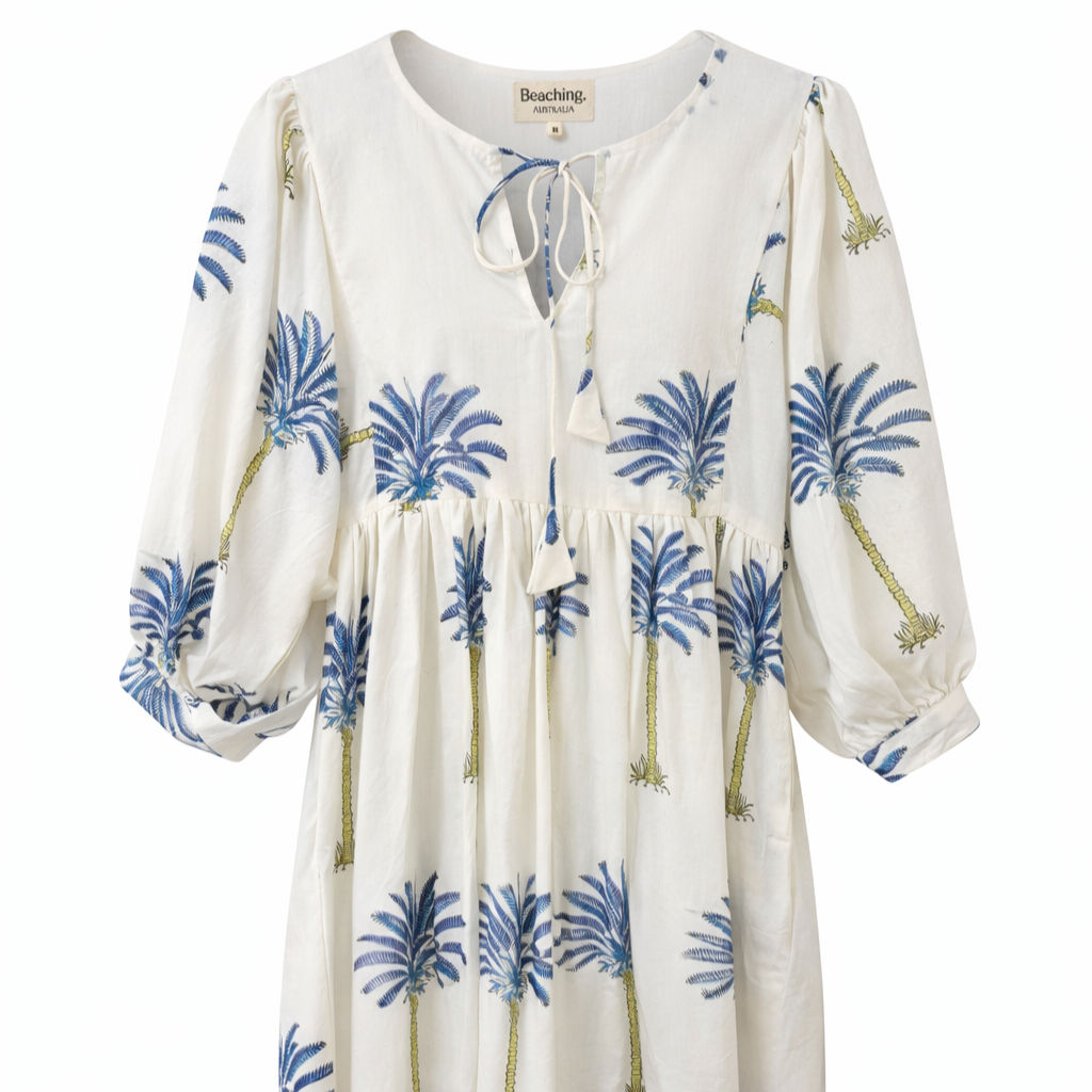 Beaching Australia Blue Palms Mini Dress