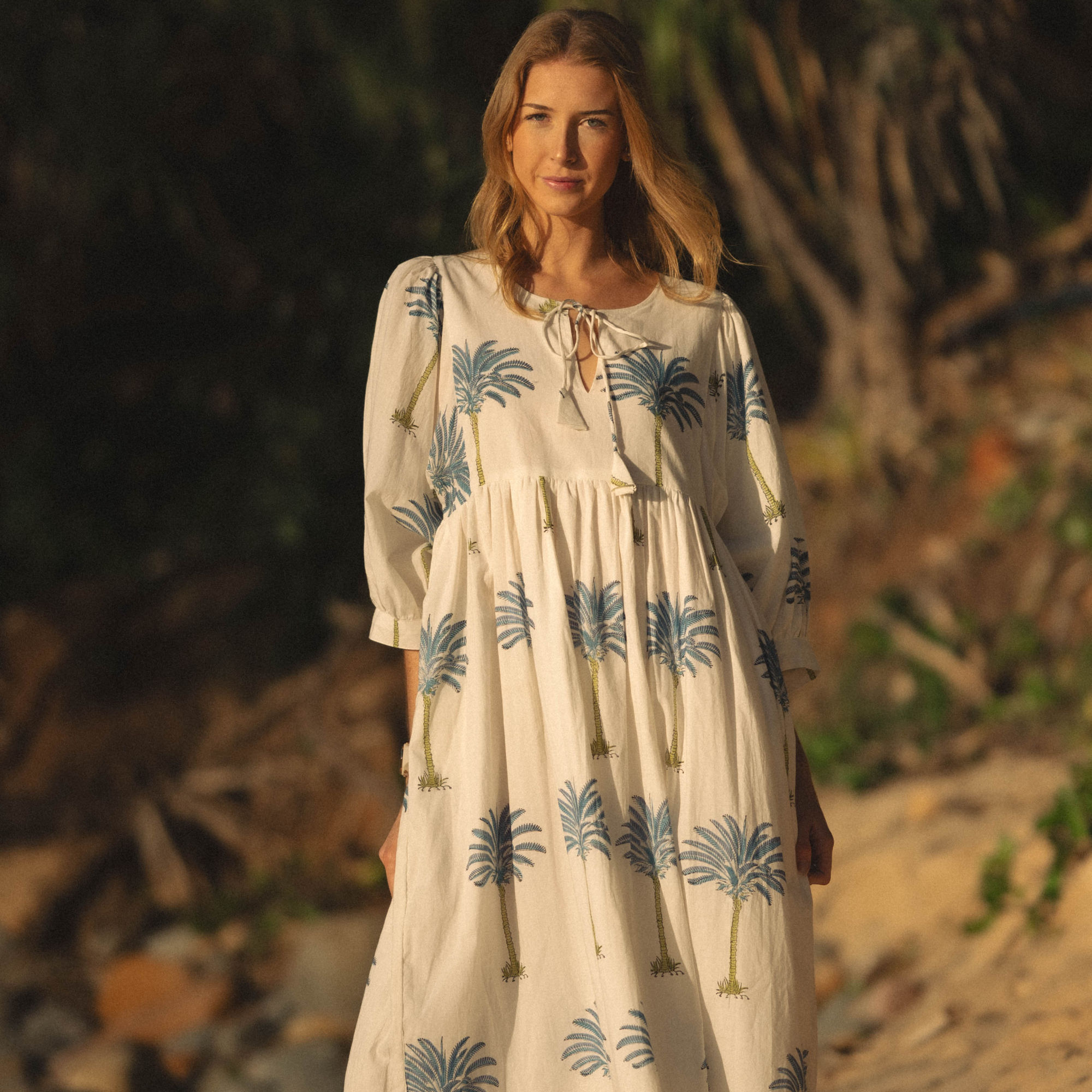 Beaching Australia Blue Palms Maxi Dress