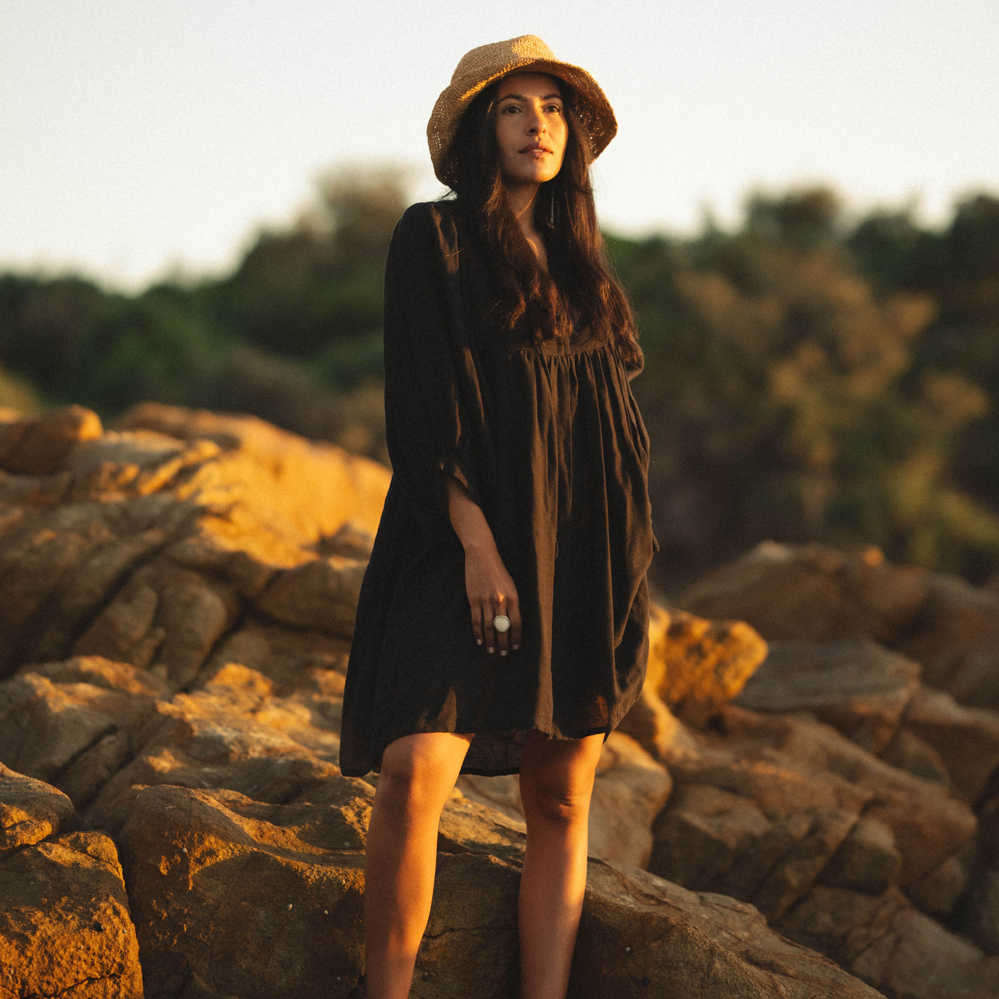 Nautical Desire Charcoal Salt Mini Dress