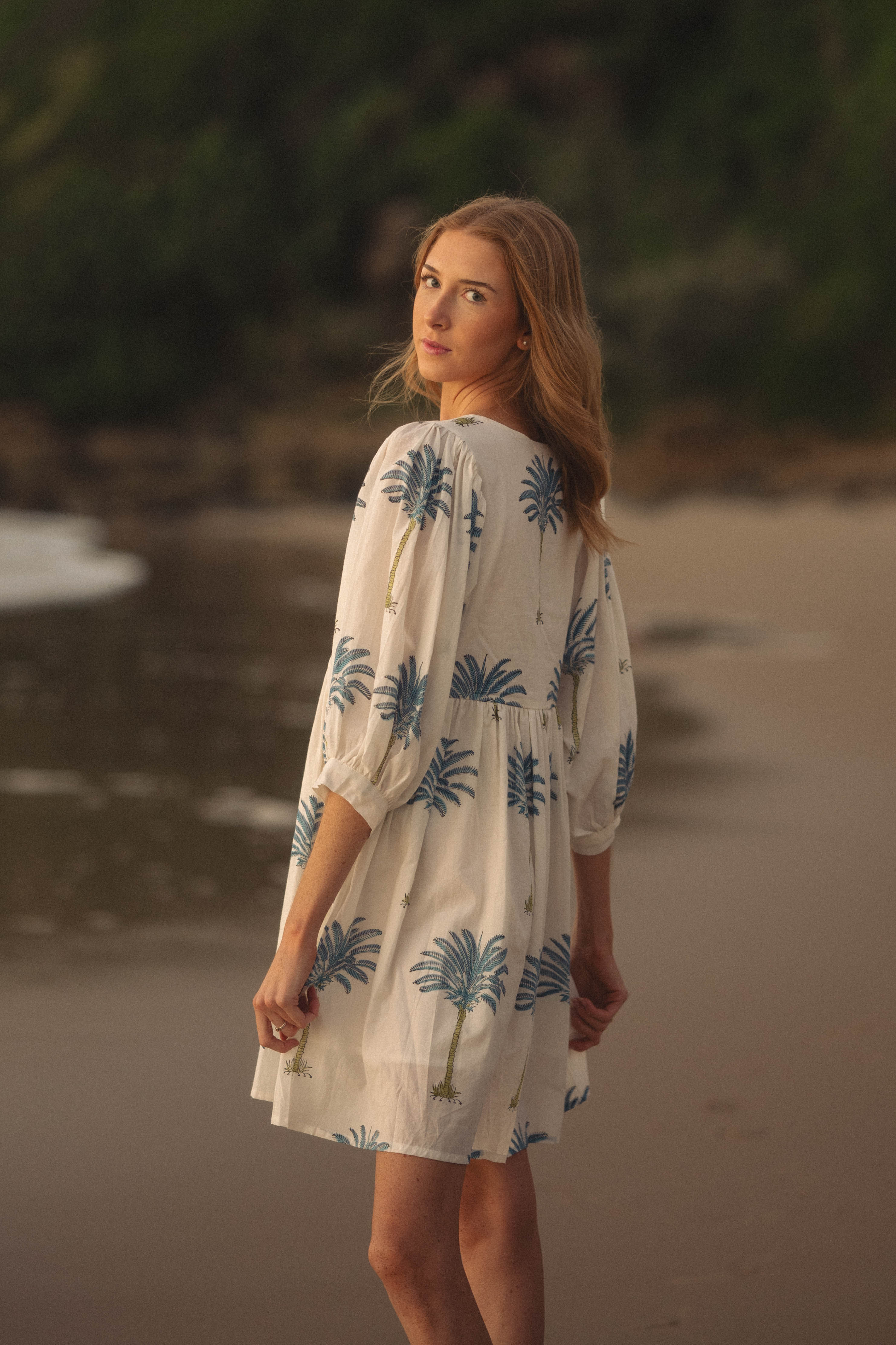 Beaching Australia Blue Palms Mini Dress